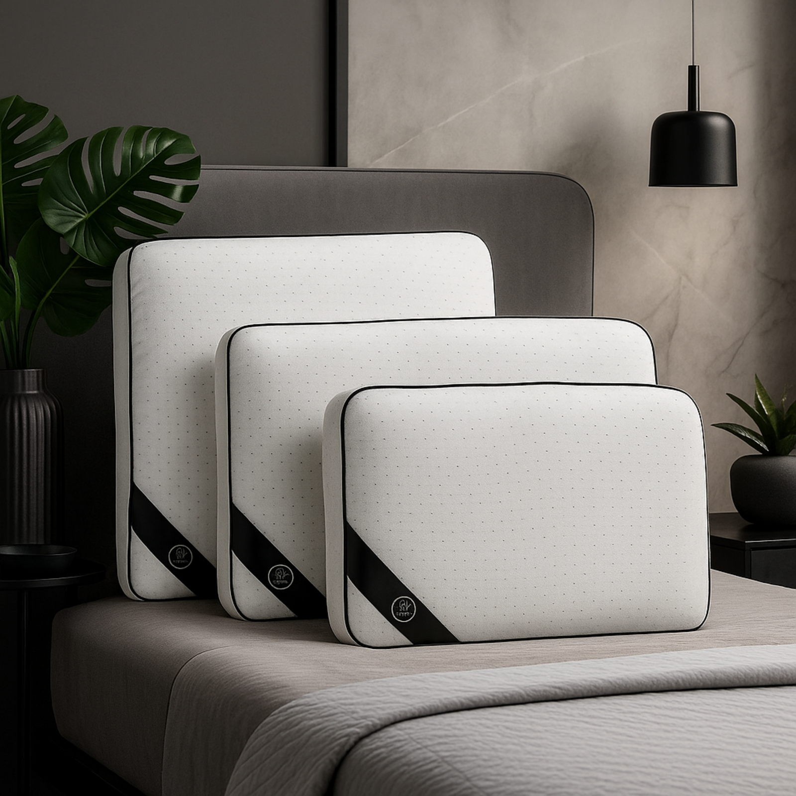 Oreiller mémoire de forme, microperforé, déhoussable