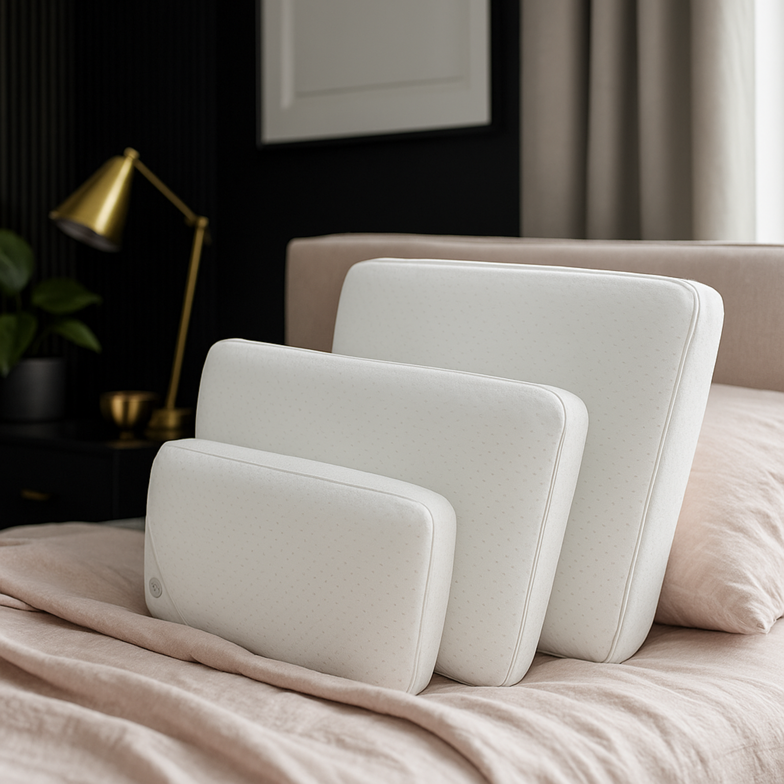 Oreiller mémoire de forme, microperforé, déhoussable