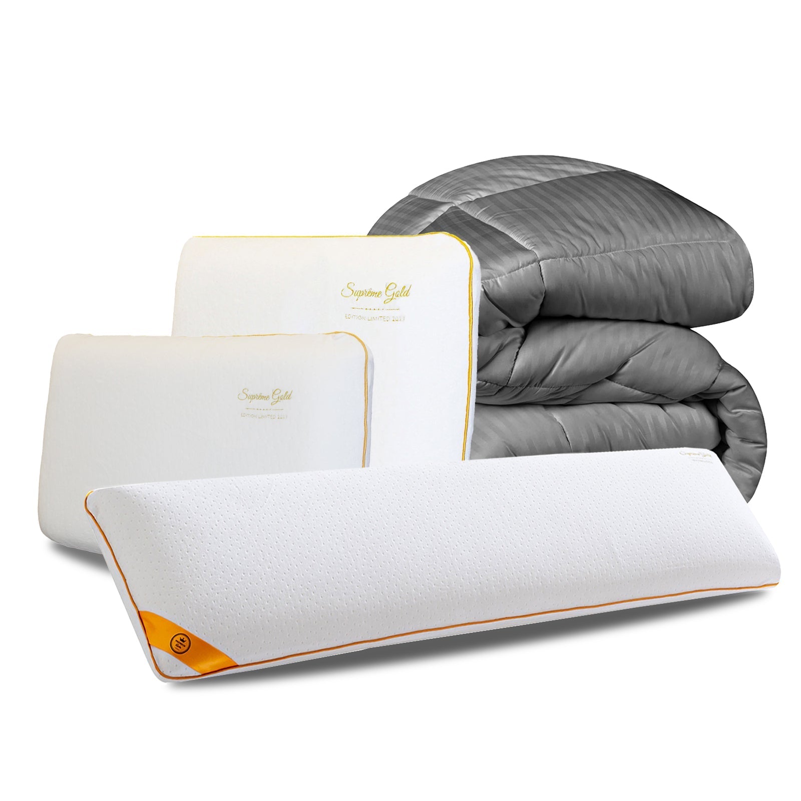 Pack Promo Emeraude : Couette & Oreillers 40x70 cm et 60x60 cm + Traversin