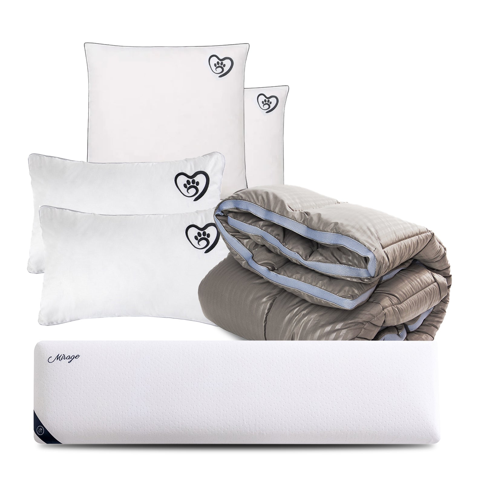 Pack Promo Rubis : Couette & Oreiller 40x70 cm & 60x60 cm + Traversin