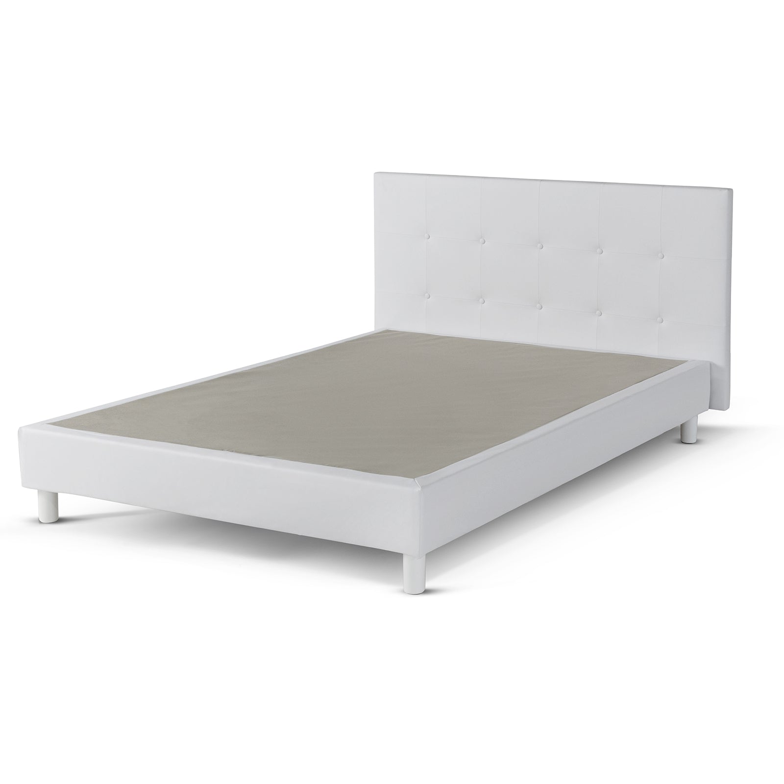 Lit capitonné Triomphe et contemporain : Simili cuir et sommier à lattes en bois