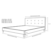 Lit capitonné Triomphe et contemporain : Simili cuir et sommier à lattes en bois