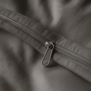 Parure de lit complète gris ardoise, polyester, douce, hypoallergénique