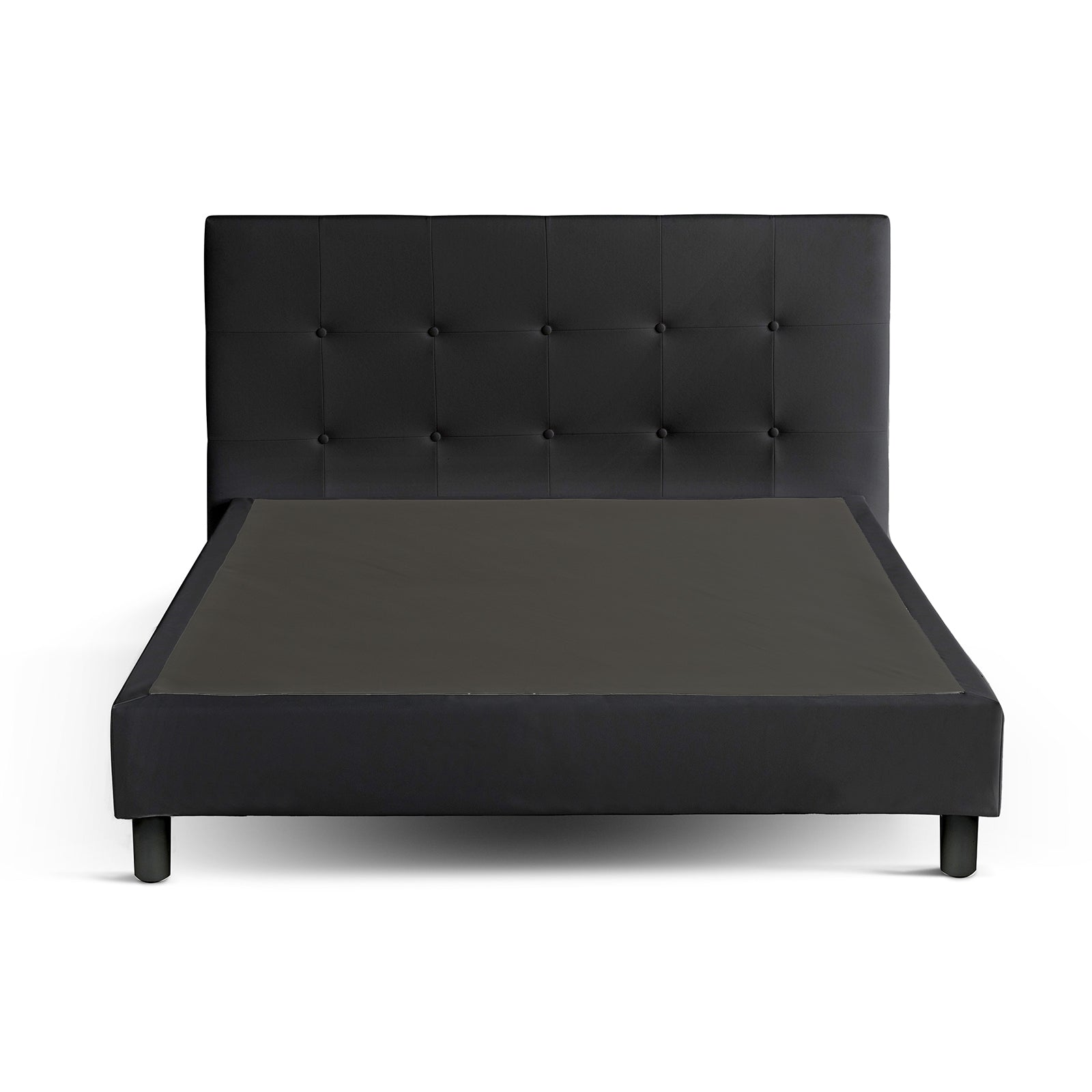 Lit capitonné Triomphe et contemporain : Simili cuir et sommier à lattes en bois