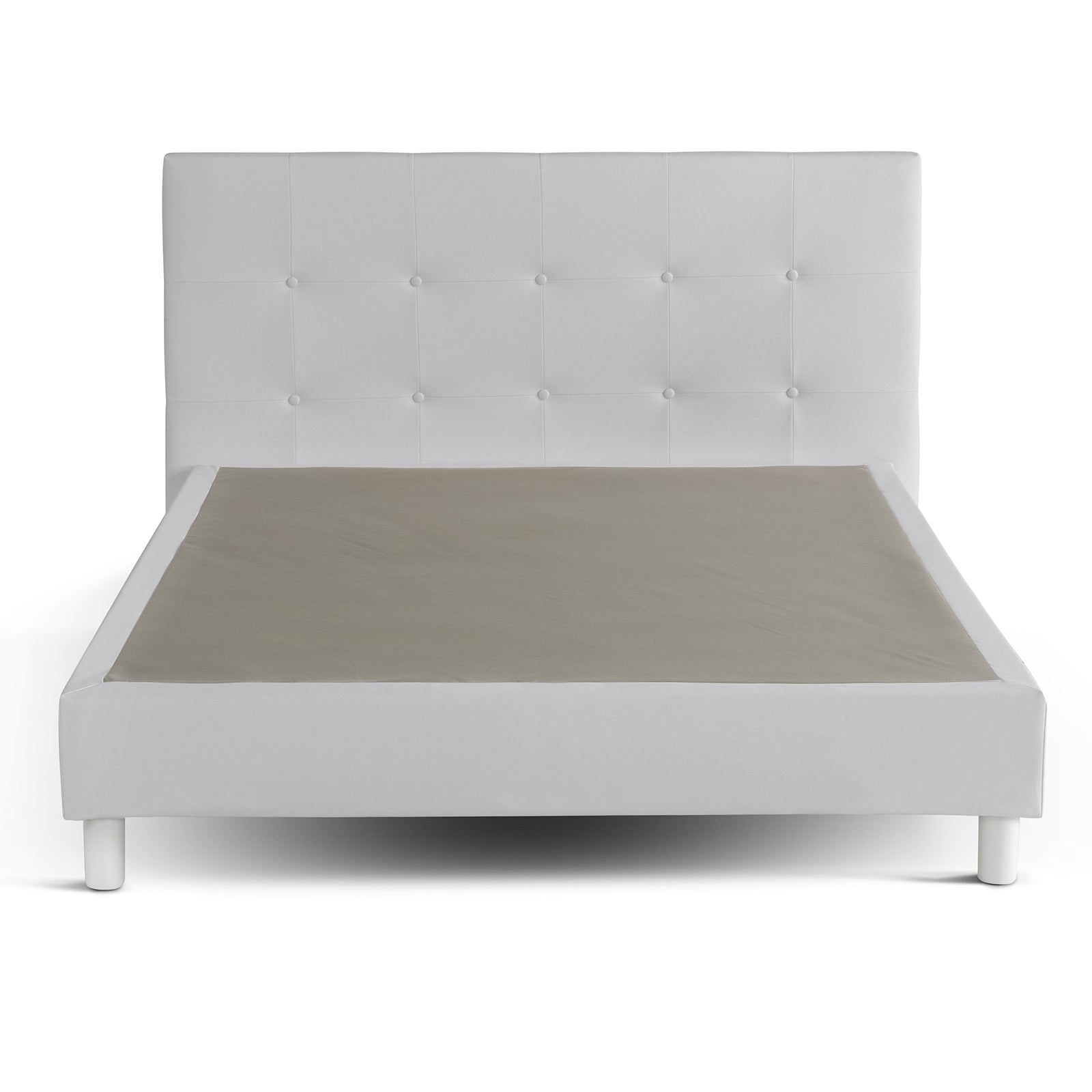 Lit capitonné Triomphe et contemporain : Simili cuir et sommier à lattes en bois