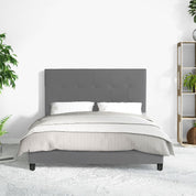 Lit capitonné Triomphe et contemporain : Simili cuir et sommier à lattes en bois