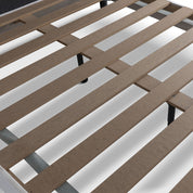 Lit capitonné Majestic moderne : tissu et sommier à lattes en bois