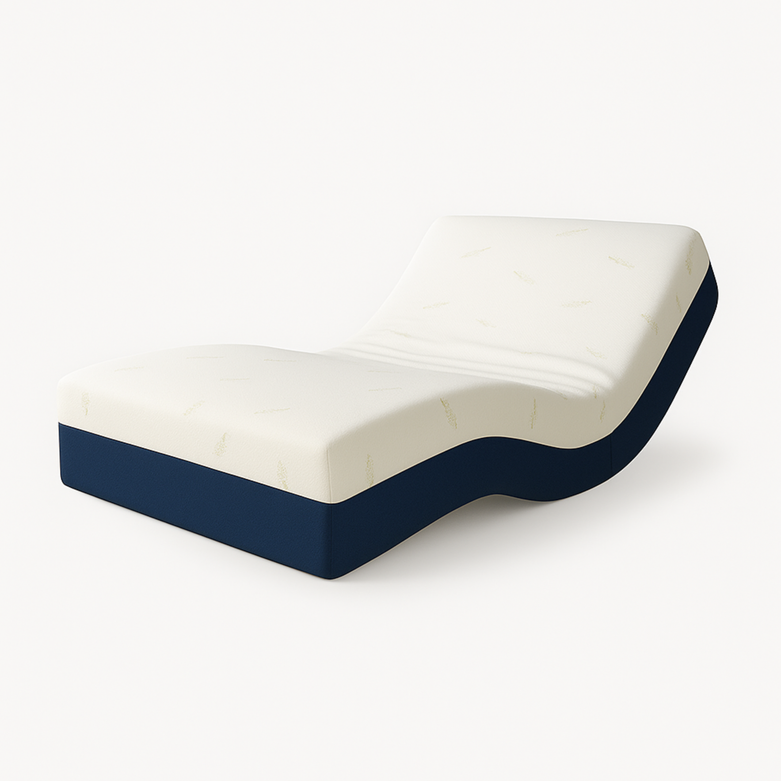 Pack lit électrique orthopédique à lattes en simili cuir blanc Orthoflex : matelas inclus