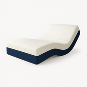 Pack lit électrique orthopédique à lattes en simili cuir blanc Orthoflex : matelas inclus