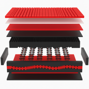 Matelas mémoire de forme, ressorts carbone et déhoussable