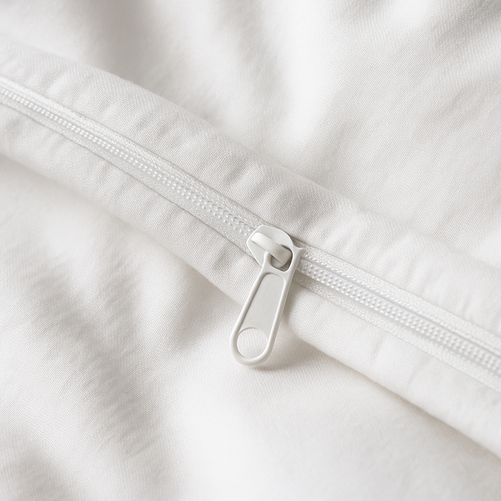 Parure de lit complète blanche, polyester, douce, hypoallergénique