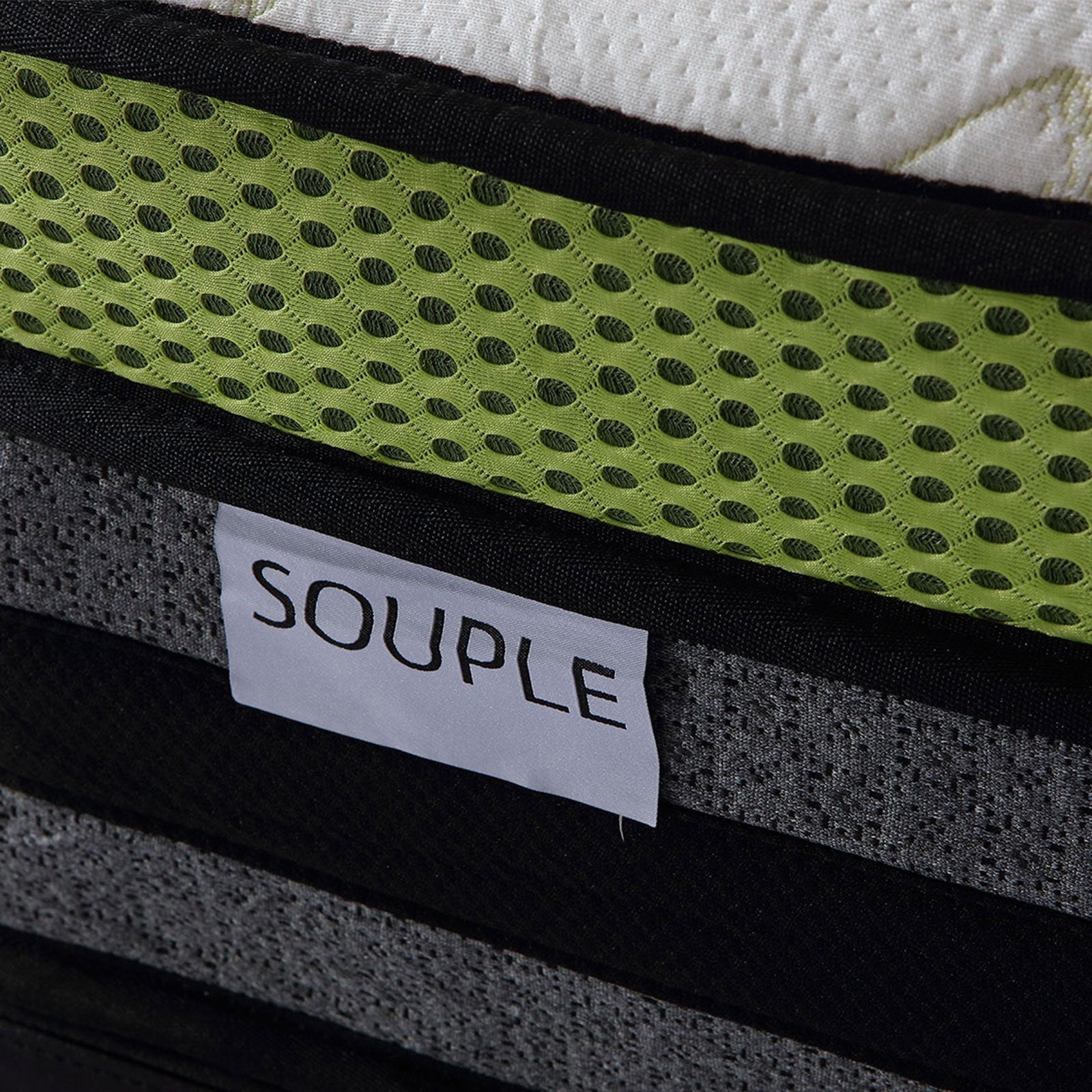 Matelas bi-confort souple/ferme, mémoire de forme, ressorts