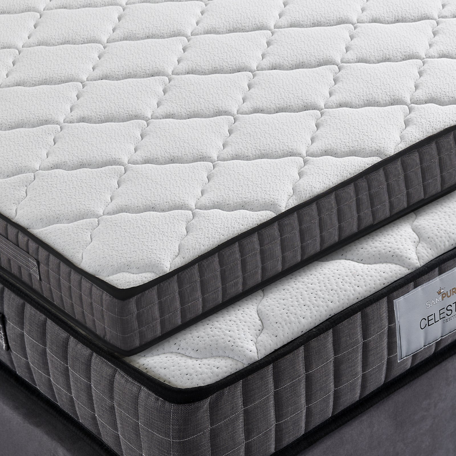 Matelas mémoire de forme, ressorts ensachés