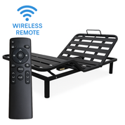 Pack lit électrique orthopédique à lattes en tissu gris clair  Orthoflex : matelas inclus